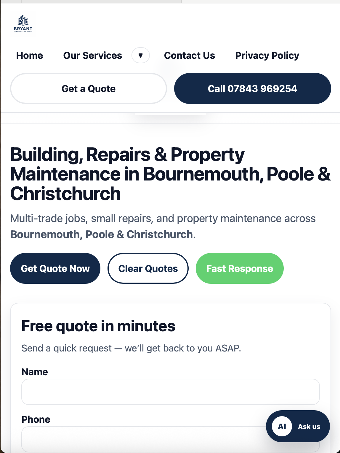 Website build sample 4